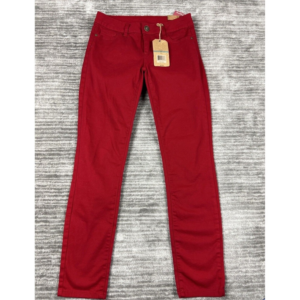 Red Camel Jeggings Womens 5 Red Super Stretch Skinny Mid Rise‎ ZJ3980U3